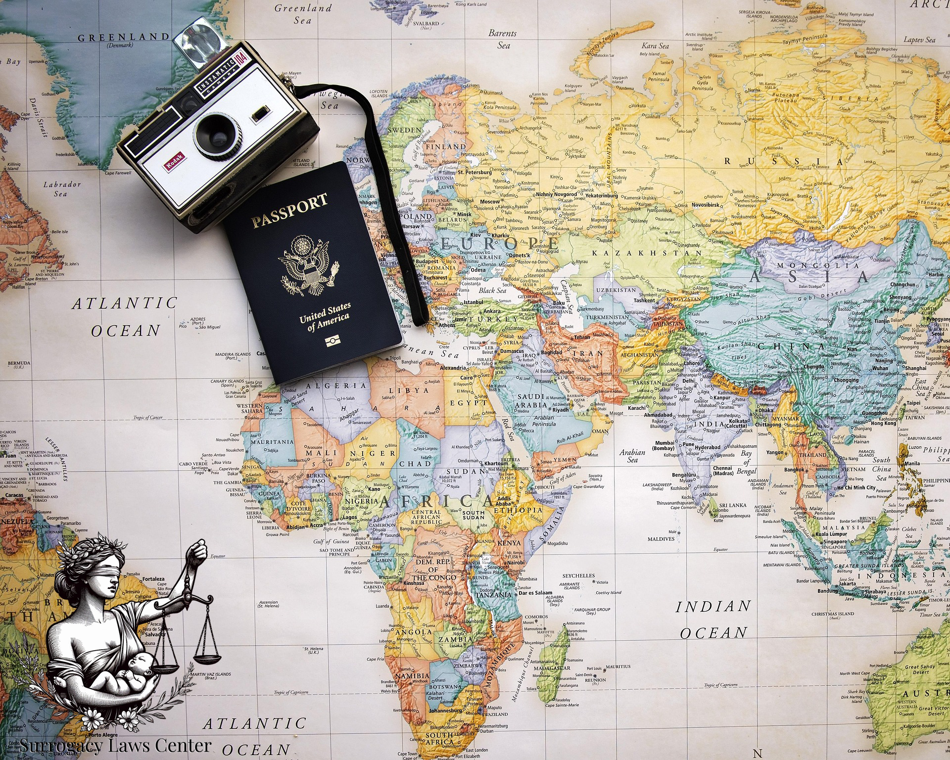 US passport symbolizing international surrogacy journeys for UK parents